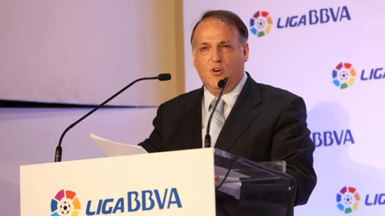 Javier Tebas attending BBVA and the Spanish Professional Football League (LFP) announced an extension of their strategic agreement at The Plaza Hotel
Where: New York City, NY, United States
When: 11 Jun 2013