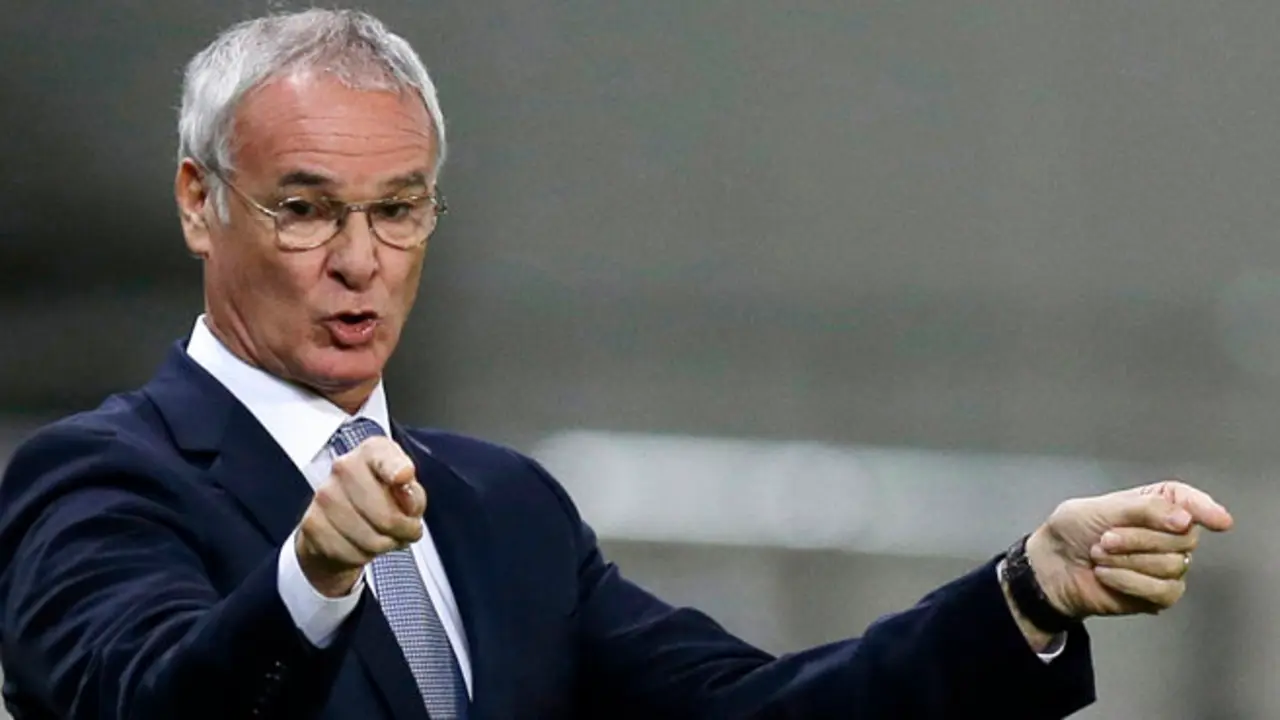 FILE - In this Friday, Nov. 10, 2014 file photo Greece's coach Claudio Ranieri of Italy reacts during the Group F Euro 2016 qualifying soccer match between Greece and Faroe Islands, at the Georgios Karaiskakis stadium, in the port of Piraeus, near Athens.  Italian coach Claudio Ranieri is back in the English Premier League after being hired as the new manager of Leicester.Leicester said Monday July 13, 2015, that the 63-year-old Ranieri has signed a three-year deal as the replacement for Nigel Pearson, who was fired last month. (AP Photo/Thanassis Stavrakis, File)