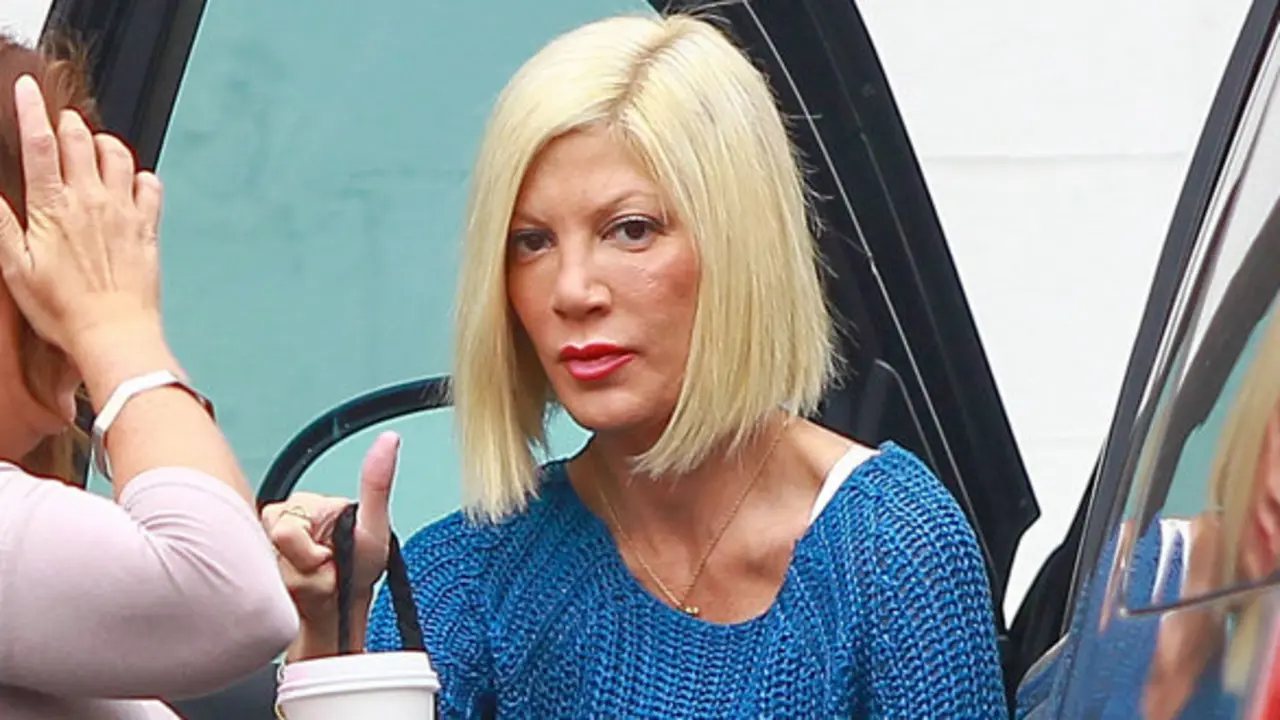 Actress Tori Spelling in Encino, California on September 20, 2014.