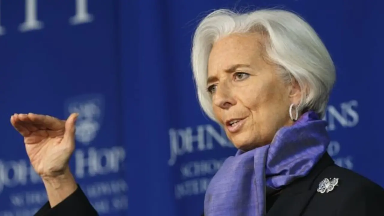 International Monetary Fund Managing Director Christine Lagarde gestures as she speaks about the global economy at the Johns Hopkins School of Advanced International Studies in Washington April 2, 2014. The European Central Bank should ease monetary policy to combat the risk of "low-flation" that could crimp euro zone output and consumer spending, the head of the International Monetary Fund said on Wednesday.

REUTERS/Kevin Lamarque  (UNITED STATES - Tags: POLITICS BUSINESS EDUCATION) - RTR3JO26