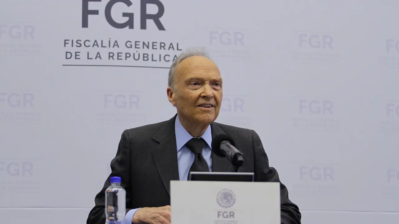 90506028. México, 6 May 2019 (Notimex-Guillermo Granados).- Alejandro Gertz Manero, fiscal General de la República, durante la conferencia de prensa por los primeros 100 días de la Fiscalía. NOTIMEX/FOTO/GUILLERMO GRANADOS/GGV/CLJ/