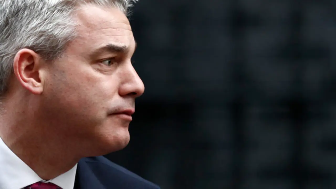 Britain's Secretary of State for Exiting the European Union (Brexit Minister) Stephen Barclay arrives in Downing street, London for a cabinet meeting on April 2, 2019. - The British cabinet is gathering today to seek a way to leave the EU with a deal in 10 days' time, with torn MPs rejecting every possible path to Brexit. (Photo by Adrian DENNIS / AFP)        (Photo credit should read ADRIAN DENNIS/AFP/Getty Images)