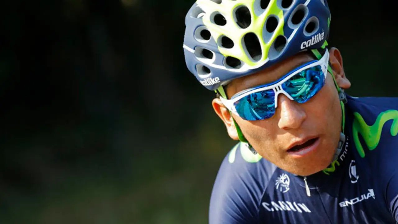 Colombia's Nairo Quintana rides during a training session two days before the start of the Tour de France cycling race near Utrecht, Netherlands, Thursday, July 2, 2015. (AP Photo/Laurent Cipriani)