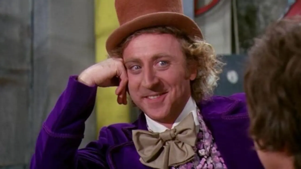 TELEVISION GENE  WILDER EN LA PELICULA UN MUNDO DE FANTASIA