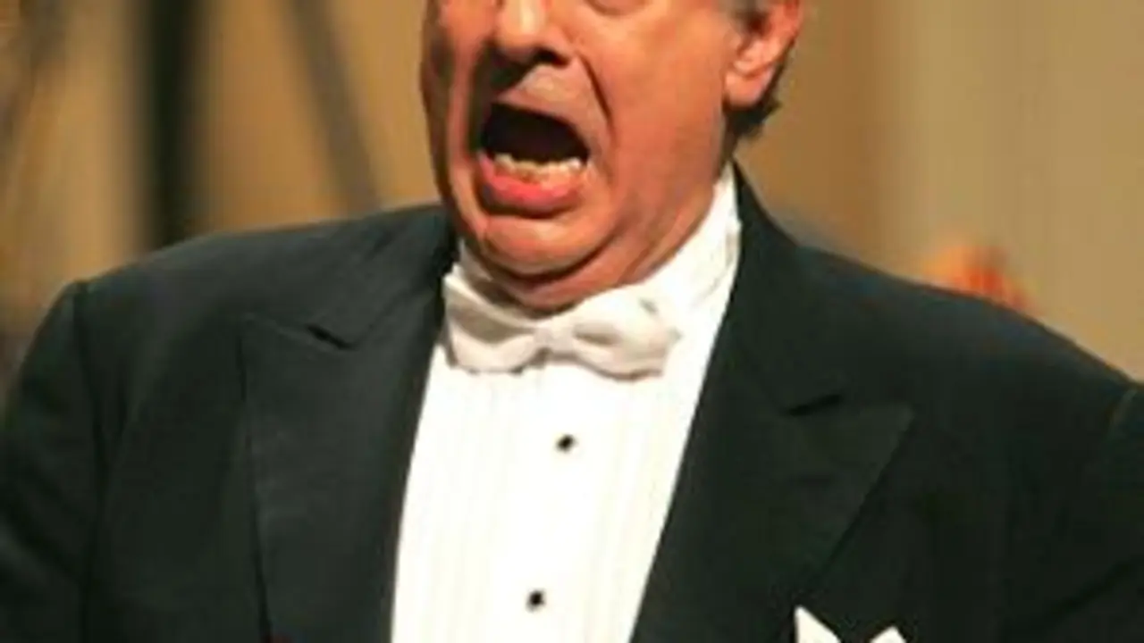 ** FILE ** Placido Domingo sings Rodrigo's aria "O, souverain, o juge" from Jules Massenet's Le Cid Act III during a concert in a Tokyo file photo from Dec. 8, 2004.  Domingo will sing a portion of Richard Wagner's "Ring of the Nibelungen" in April, part of one-day appearance on the stage of Copenhagen's new opera house, the royal theater said. (AP Photo/Shizuo Kambayashi)
