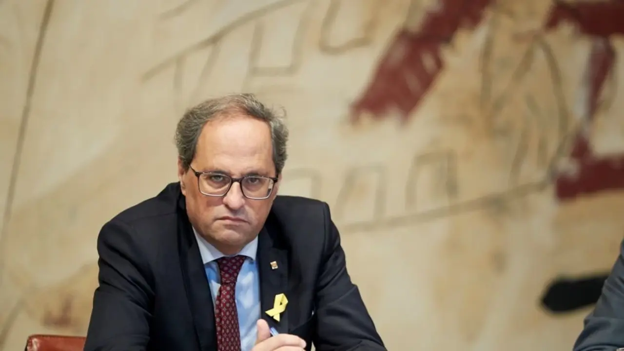 GRAF5916. BARCELONA (ESPAÑA), 24/07/2018.- El presidente de la Generalitat Quim Torra, presidió esta mañana la reunión semanal del Govern en el Palau de la Generalitat. EFE/Alejandro García