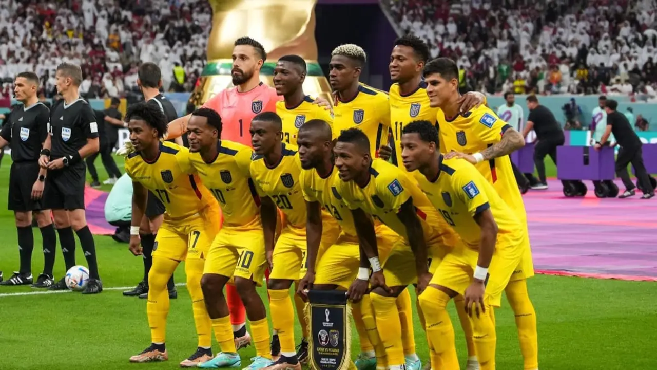Imagen de la selección de fútbol de Ecuador en el primer partido del Mundial de Qatar 