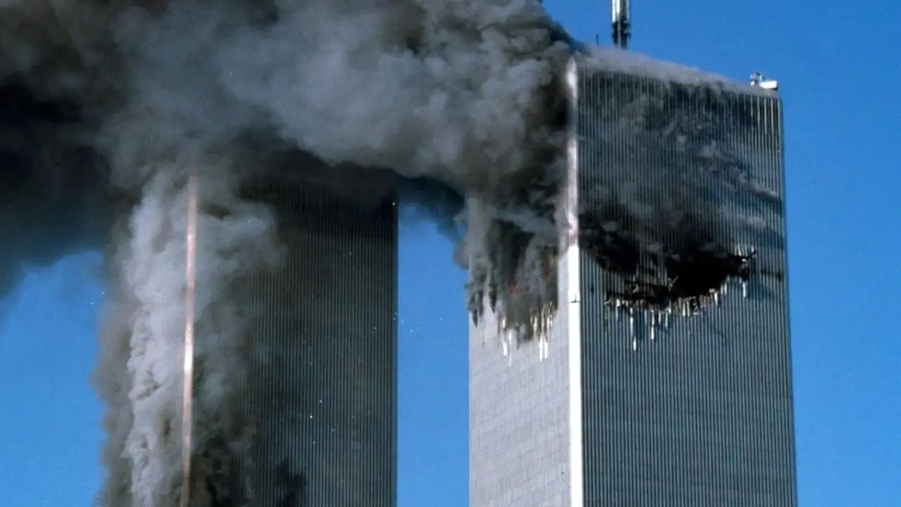 Imagen del atentado sobre las Torres Gemelas el 11-S