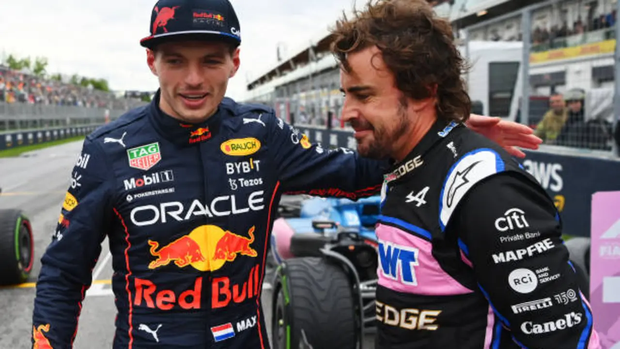 Fernando Alonso y Max Versrtappen en el Gran Premio de Canadá 2022 | Fuente: Getty Images