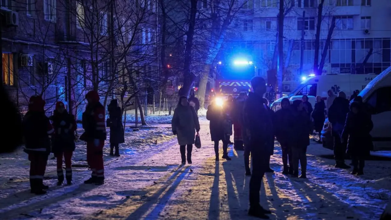 Imagen de Kiev tras el ataque ruso con drones 
 Fuente Reuters 