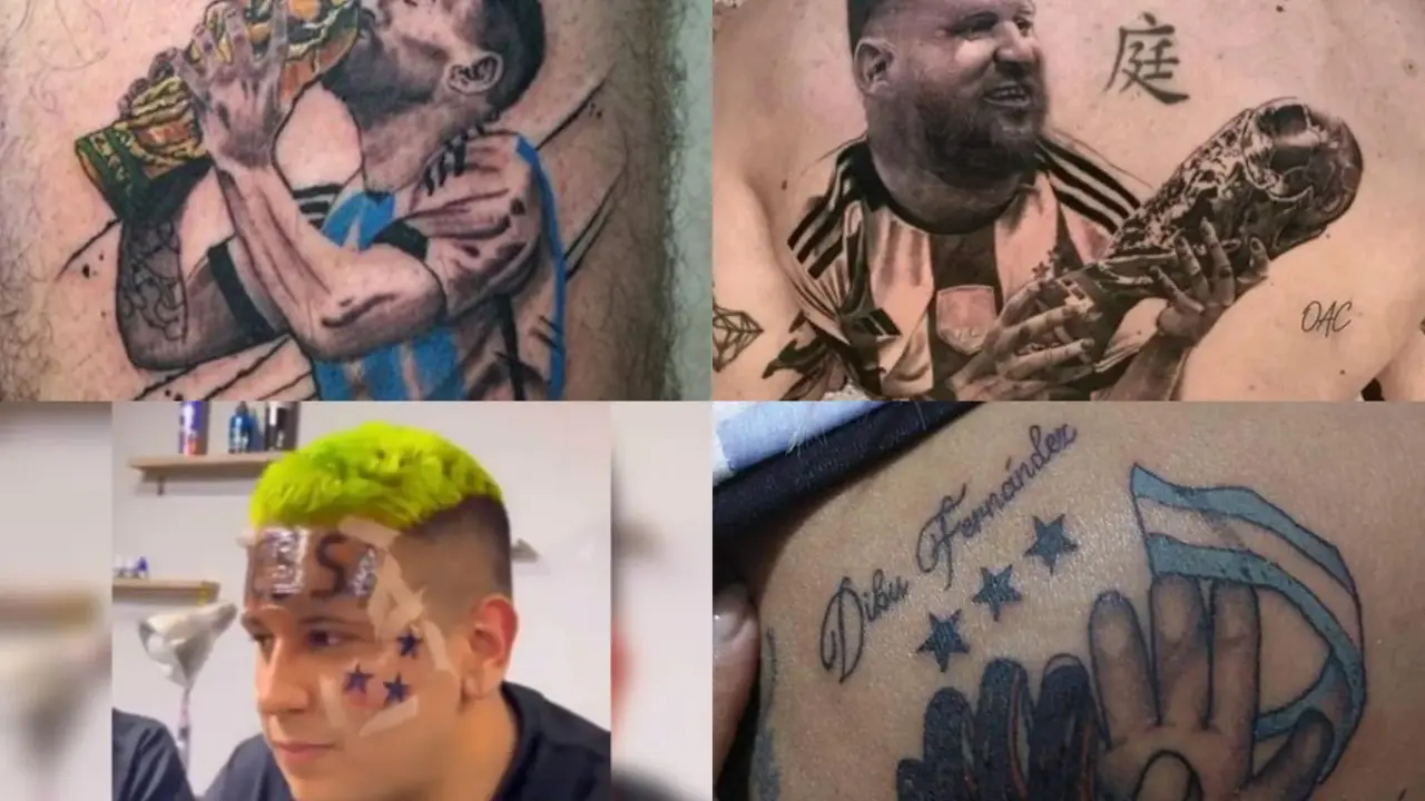 Tatuajes tras la victoria de Argentina en el Mundial | Fuente: Redes sociales