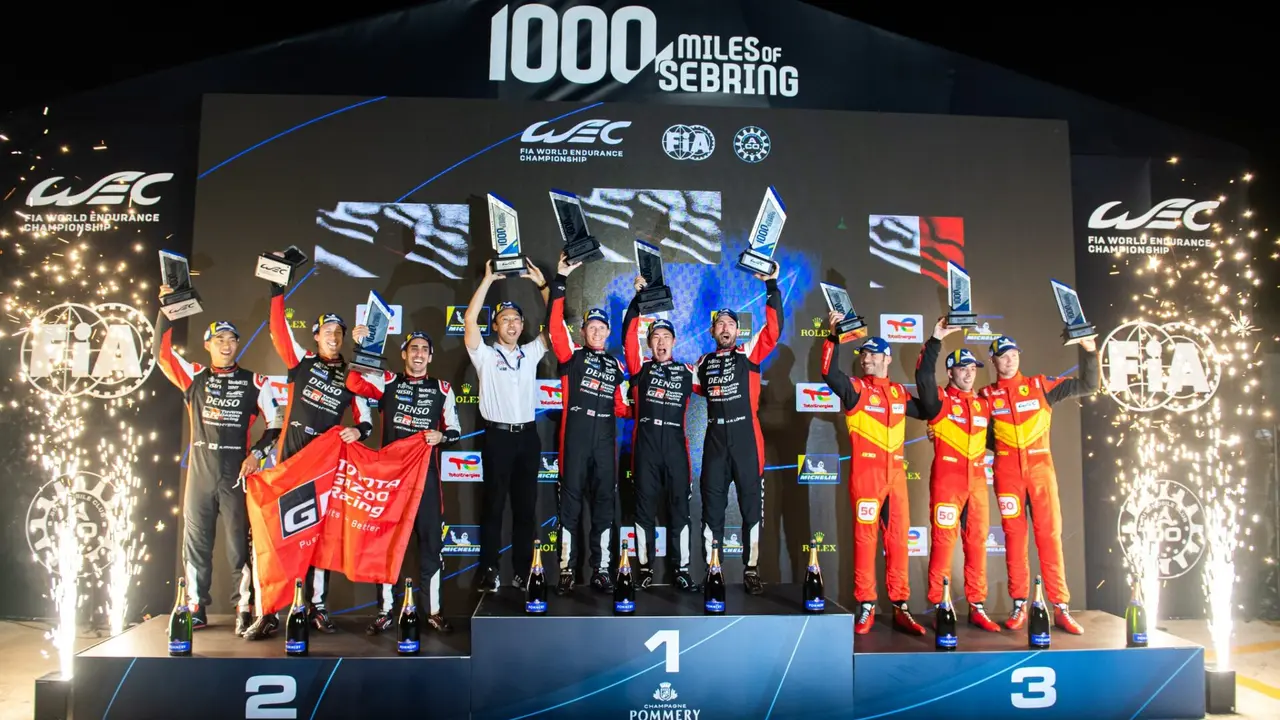 Sébastien Buemi, Brendon Hartley, Ryo Hirakawa, Mike Conway, Jose Maria Lopez, Kamui kobayashi 
TOYOTA GAZOO Racing. 
World Endurance Championship
1000 Miles of Sebring
Sebring Circuit Florida, USA
13th to 17th March 2023