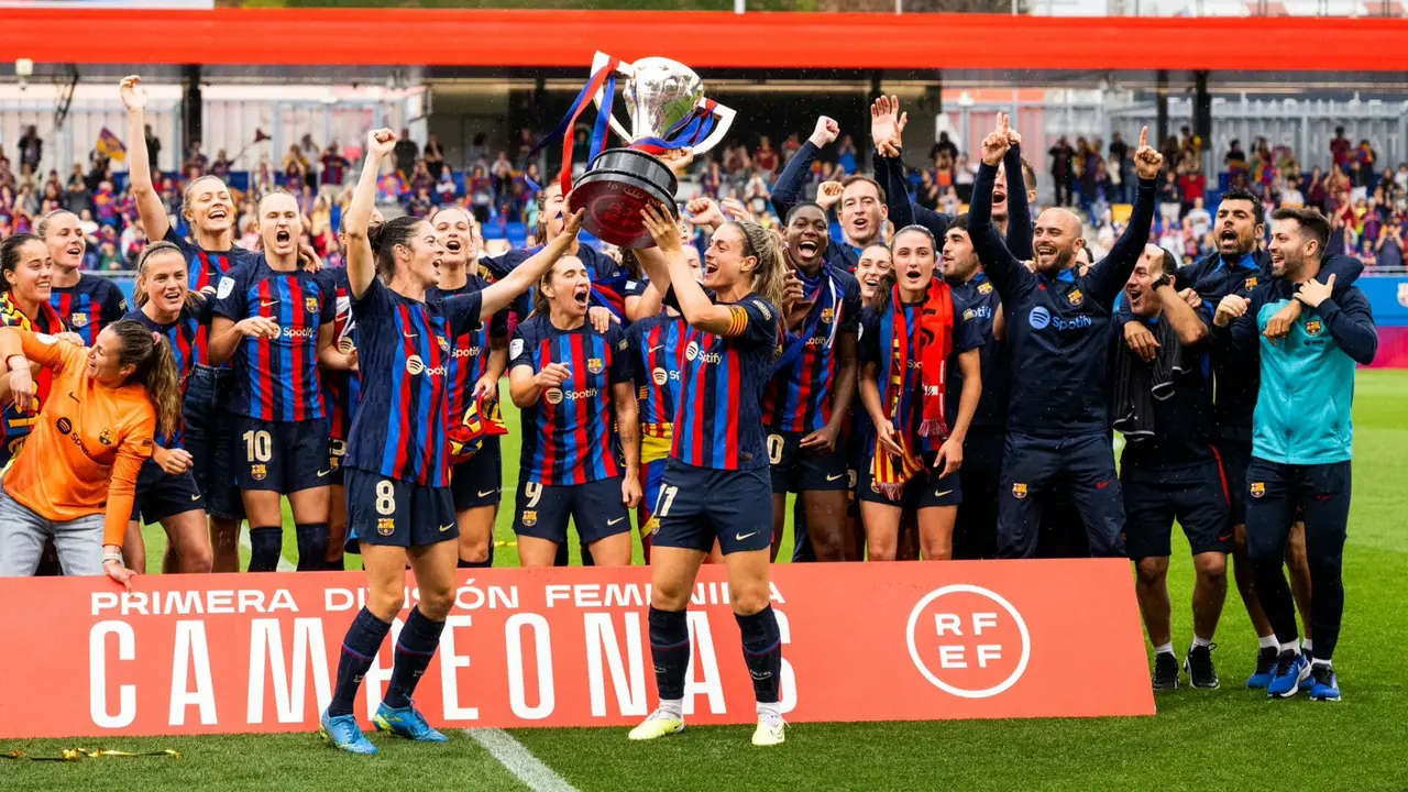 El Barcelona celebra la Liga | Fuente: @FCBfemeni