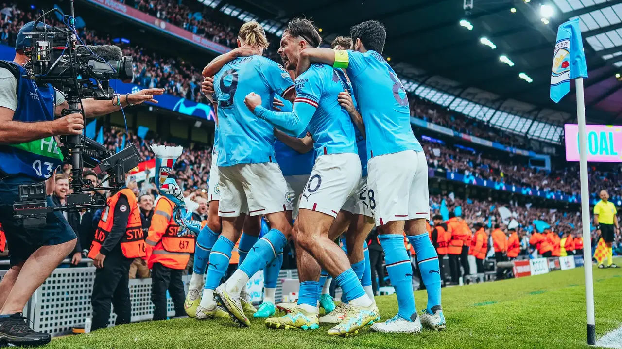 El Manchester City celebra su pase a la final de la Champions | Fuente: Manchester City