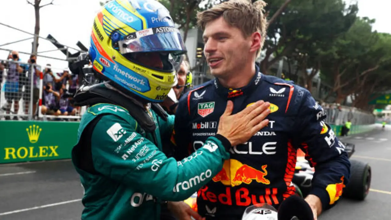 Max Verstappen y Fernando Alonso en el Gran Premio de Mónaco | Fuente: Getty Images