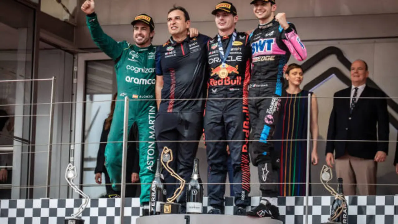 Podio del Gran Premio de Mónaco 2023 | Fuente: Getty Images