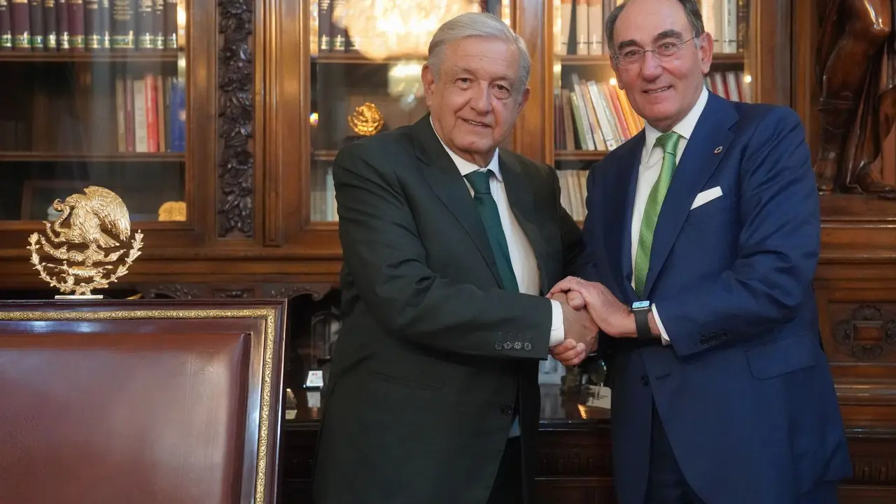 AMLO, presidente de México, e Ignacio Galán, presidente de Iberdrola