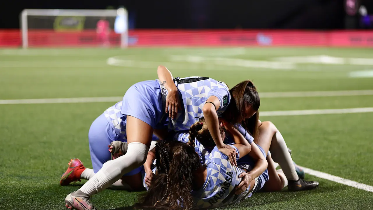 BARCELONA, SPAIN - JULY 15: Queens League Oysho 2023 at Cupra Arena on July 15, 2023 in Barcelona, Spain. (Photo by Ion Alcoba/Quality Sport Images/Queens League)