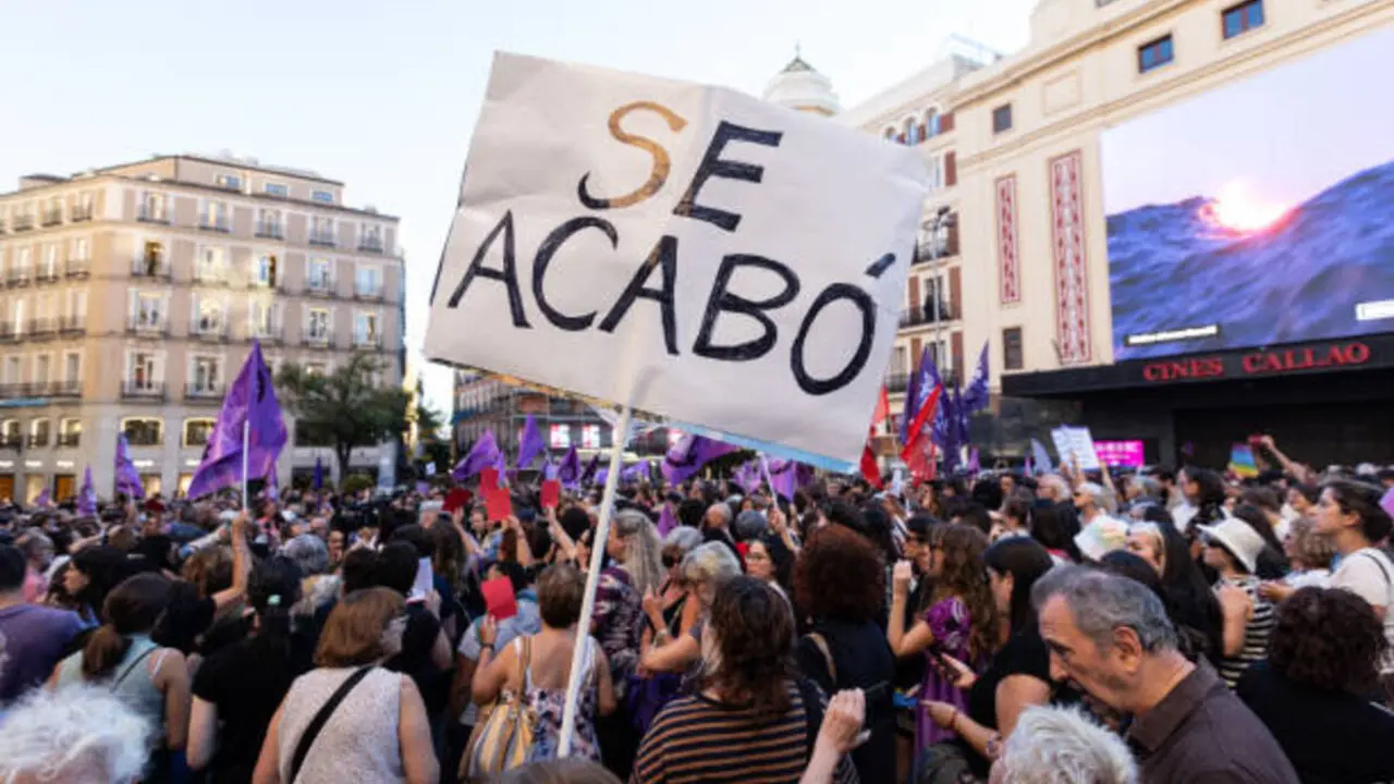 Manifestación en Madrid en apoyo a Luis Rubiales | Fuente: Getty Images