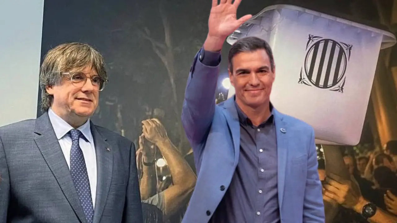 Puigdemont y Pedro Sánchez / Montaje