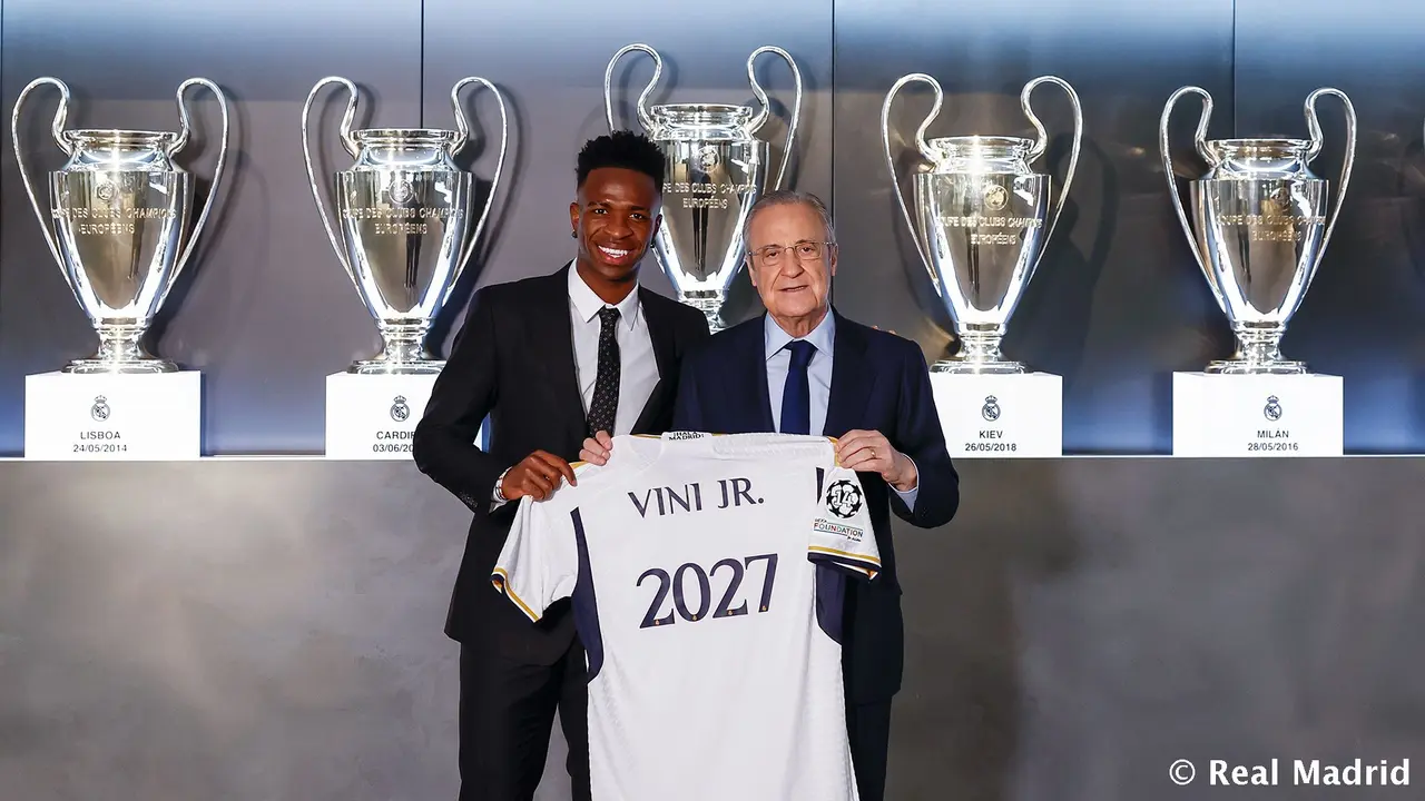 Vinicius Jr y Florentino Pérez | Fuente: Real Madrid