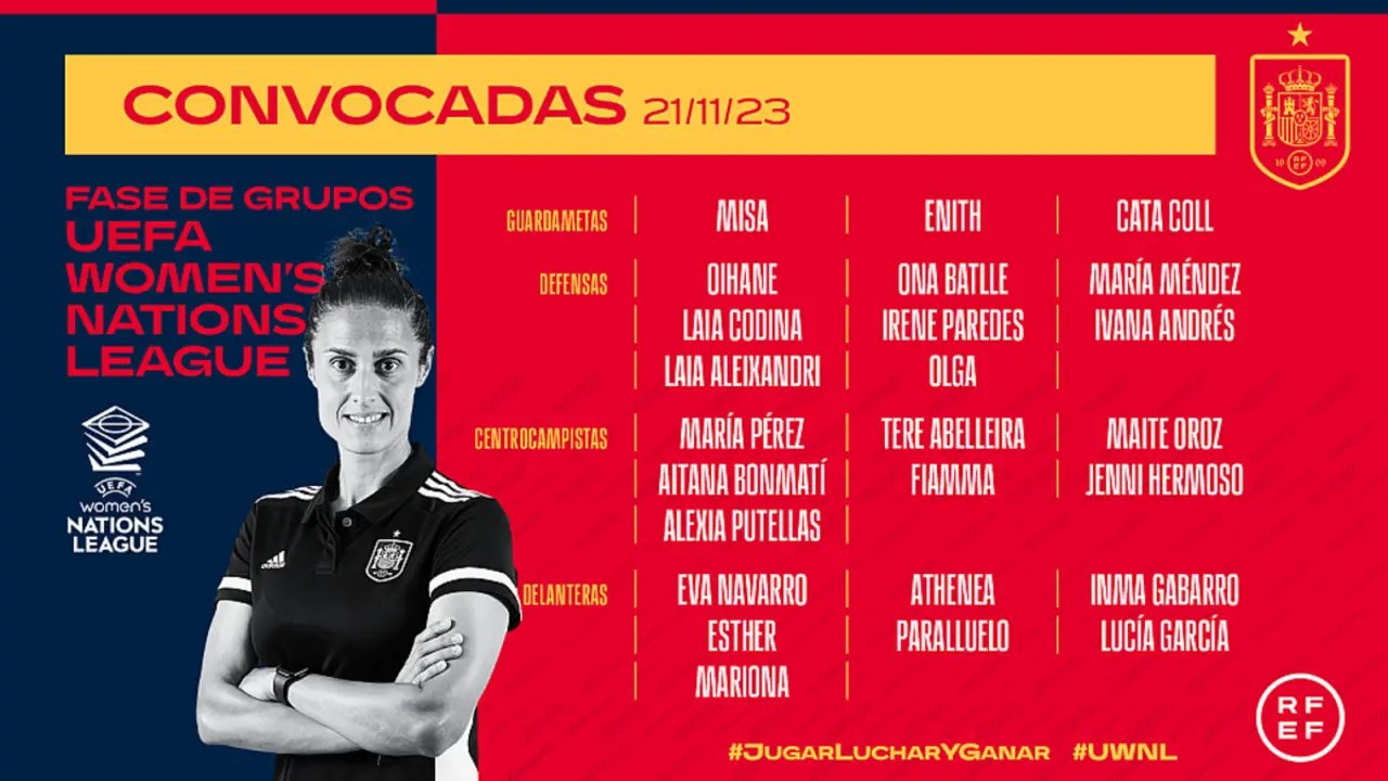 Convocatoria de Montse Tomé | Fuente: RFEF