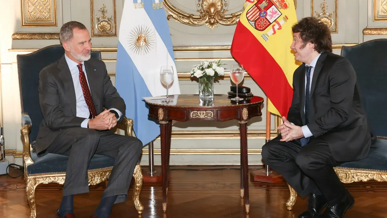 Felipe VI junto a Javier Milei / Imagen Casa Real