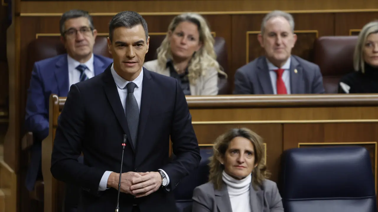 Pedro Sánchez en la sesión de control | Fuente: Congreso de los Diputados