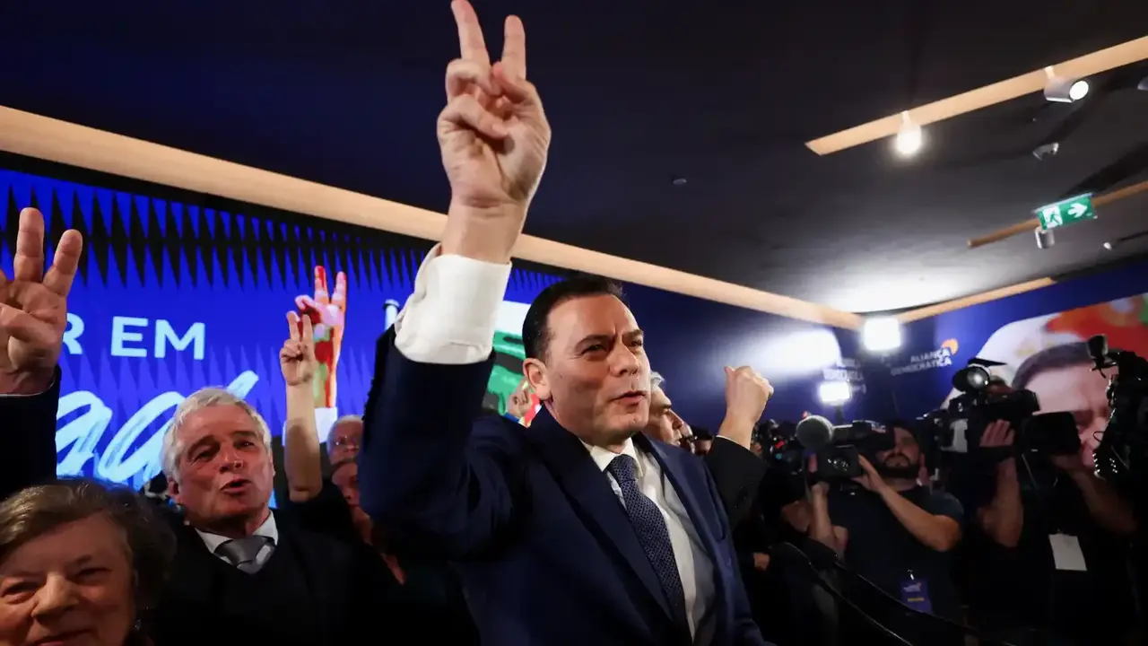 Luis Montenegro celebra la victoria en las elecciones de Portugal | Fuente: Getty Images