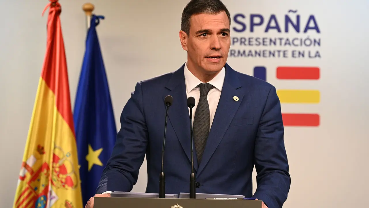 Pedro Sánchez en rueda de prensa tras el Consejo de Europa | Fuente: Moncloa