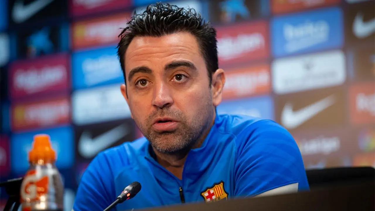 Xavi en rueda de prensa | Fuente: FC Barcelona
