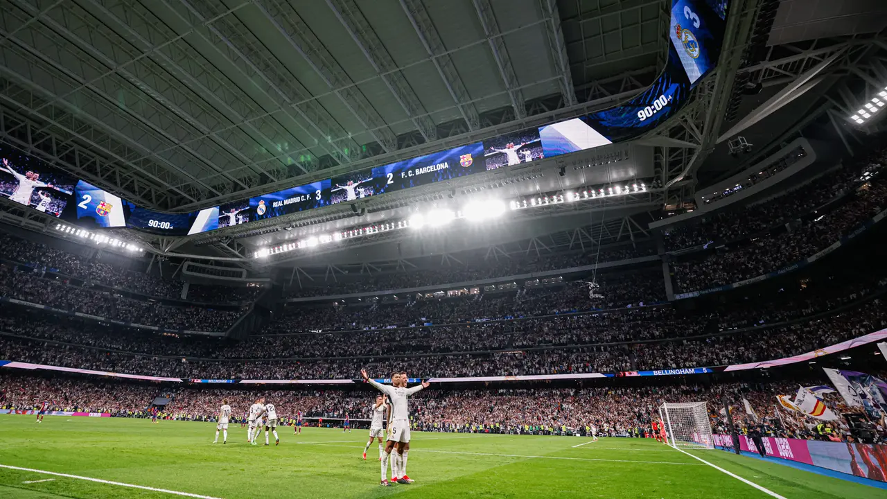 Jude Bellingham tras marcar en el Clásico | Fuente: Real Madrid