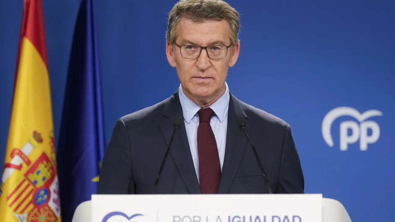 Alberto Núñez Feijóo en la sede del Partido Popular | Fuente: Partido Popular