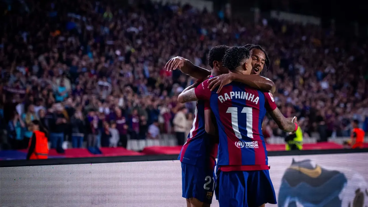 El Barça celebra la victoria contra la Real Sociedad | Fuente: FC Barcelona