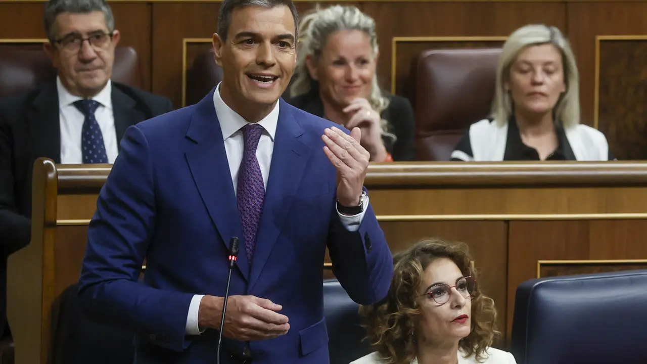 Pedro Sánchez en la sesión de control al Gobierno | Fuente: Moncloa