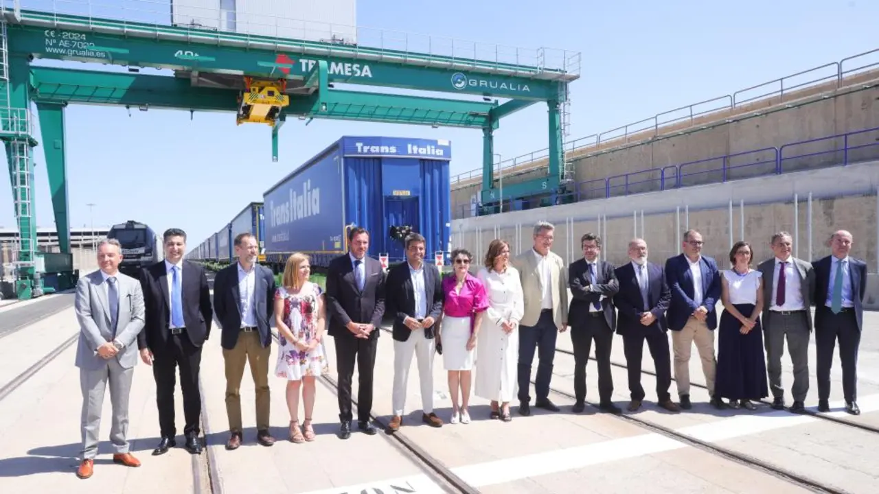 Inauguración de la autopista ferroviaria. Fuente: Generalitat Valenciana. 