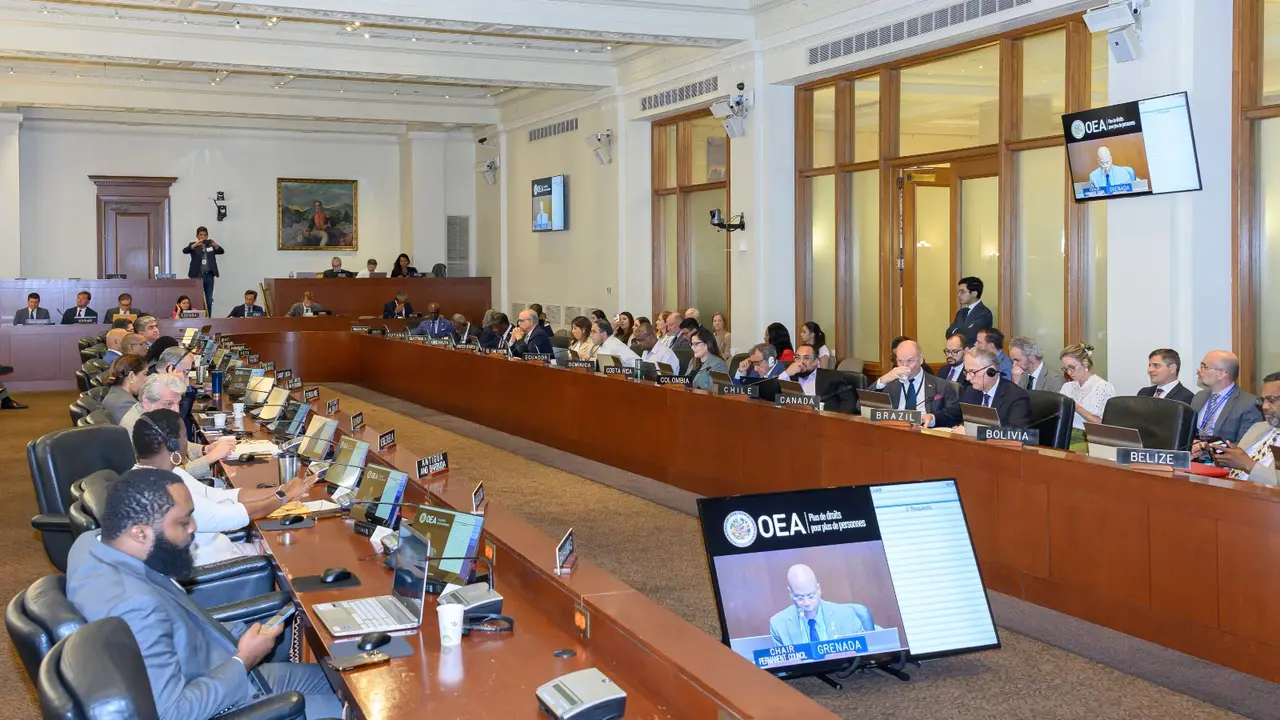 Reunión del Consejo Permanente de la OEA a través de su cuenta en X (@OEA_oficial)