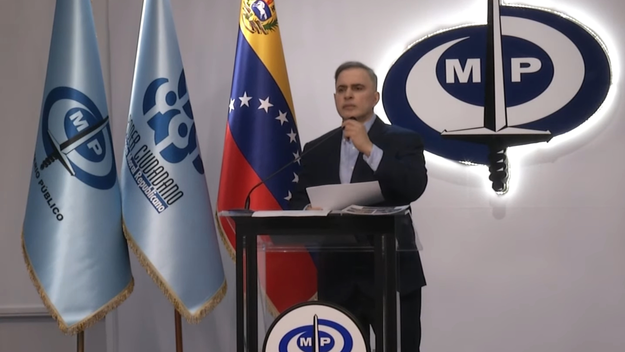 Fiscal general de Venezuela, Tarek William Saab, durante rueda de prensa.