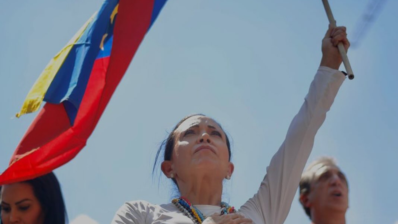 María Corina Machado durante manifestación pacífica a través de su cuenta en Instagram (@mariacorinamachado)