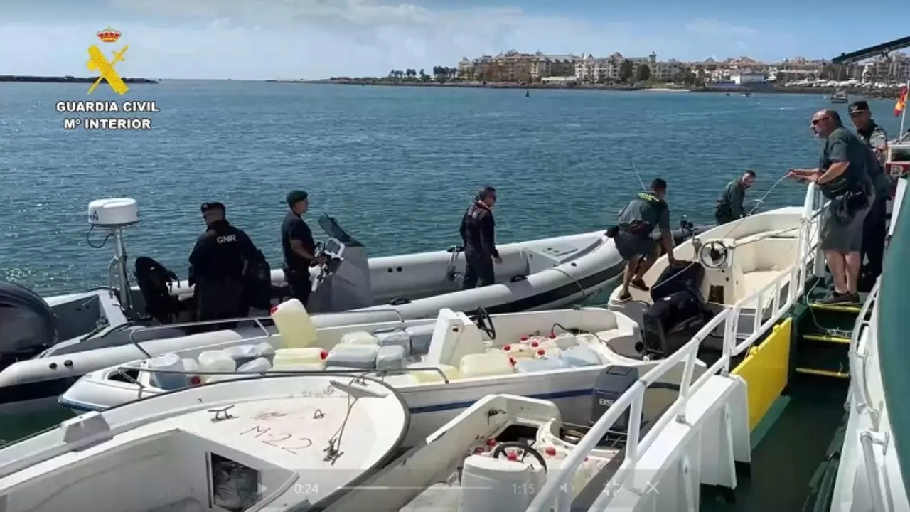 Imagen de archivo de una operación de la Guardia Civil contra el 'petaqueo'.