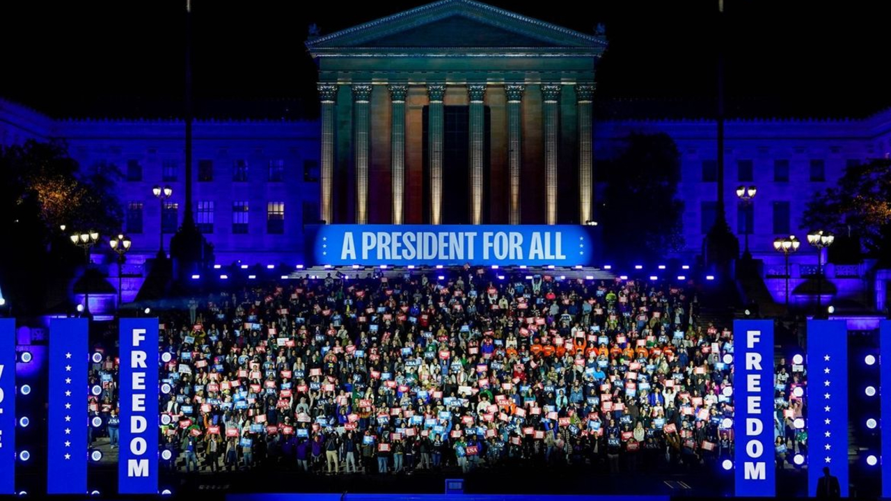 Evento de cierre de campaña de Kamala Harris en Philadelphia, Pennsylvania, el 4 de noviembre de 2024.