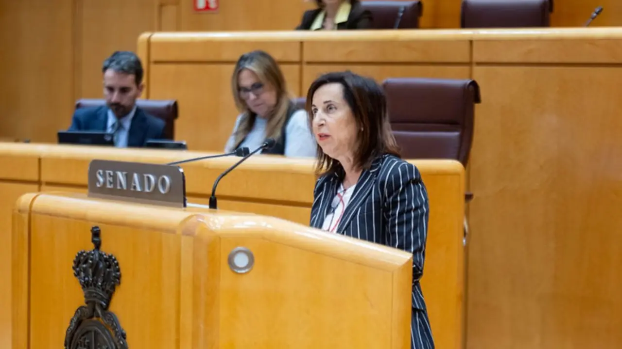 Margarita Robles detalló en el Senado, minuto a minuto, cómo se gestionó la DANA desde el Ministerio de Defensa y la UME. (Foto: Ministerio de Defensa).
