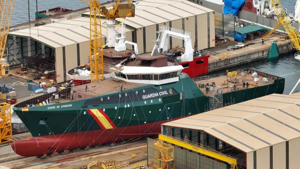 El nuevo buque oceánico tendrá una autonomía superior a las 11.000 millas (algo más de 17.700 kilómetros), con capacidad para permanecer en el mar sin tocar puerto de hasta 30 días. (Foto: Guardia Civil).