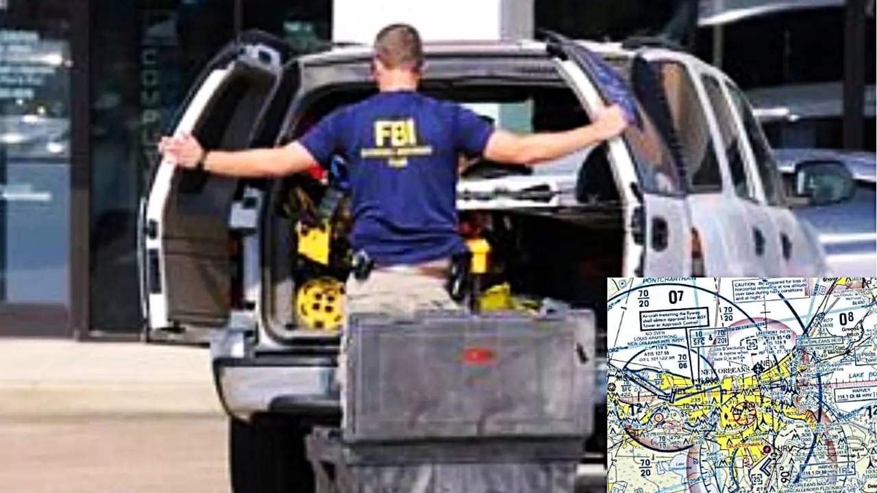 Especialistas del FBI están recogiendo pruebas en la calle Bourbon Street, aunque luego transferirán la "escena del crimen" a las autoridades locales. (Foto: FBI / FAA).