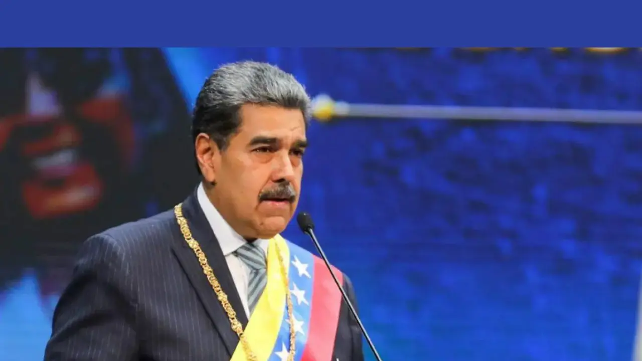 Nicolás Maduro, dictador de Venezuela, durante su mensaje anual a la nación en el Teatro Teresa Carreño.