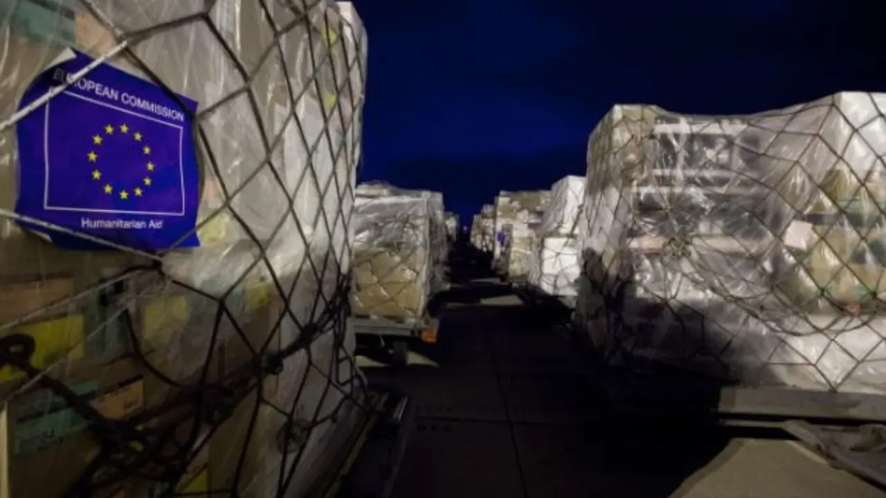 La UE puso en marcha en 2023 un puente aéreo humanitario a través del cual se enviaron más de 3.800 toneladas de ayuda para la población de Gaza. (Foto: