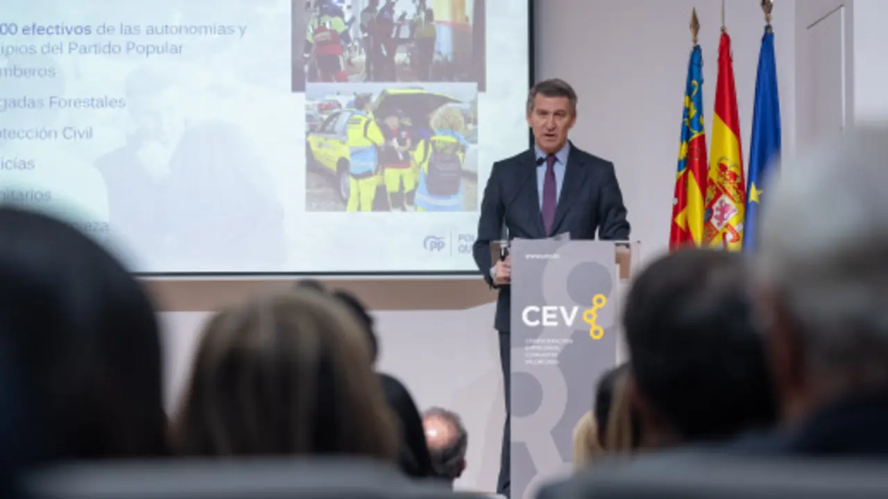 Feijóo en la presentación del Plan Valencia. Imagen: Partido Popular