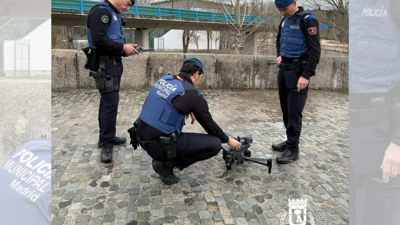 Los drones cuentan con cámara térmica, capacidad para soportar la lluvia, cámaras que ofrecen vista panorámica y avisadores acústicos. (Foto: Policía Municipal de Madrid).