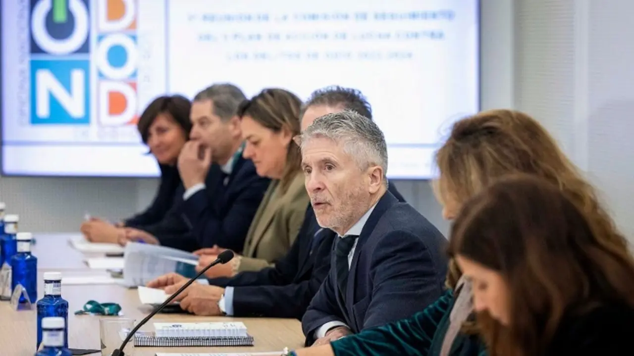 El ministro del Interior, Fernando Grande-Marlaska, ha anunciado la creación de grupos operativos de la Policía Nacional y la Guardia Civil para investigar los delitos y discursos de odio, también en el ámbito deportivo. (Foto: Ministerio del Interior).