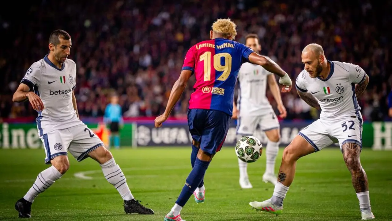 Partido número 100 de Lamine con 17 años. Fuente: FC Barcelona/ X